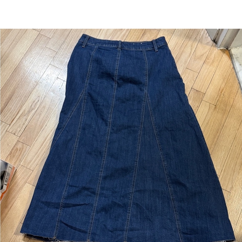 *2 for$30💋!1822 Denim Classic Blue Jean A line midi denim skirt